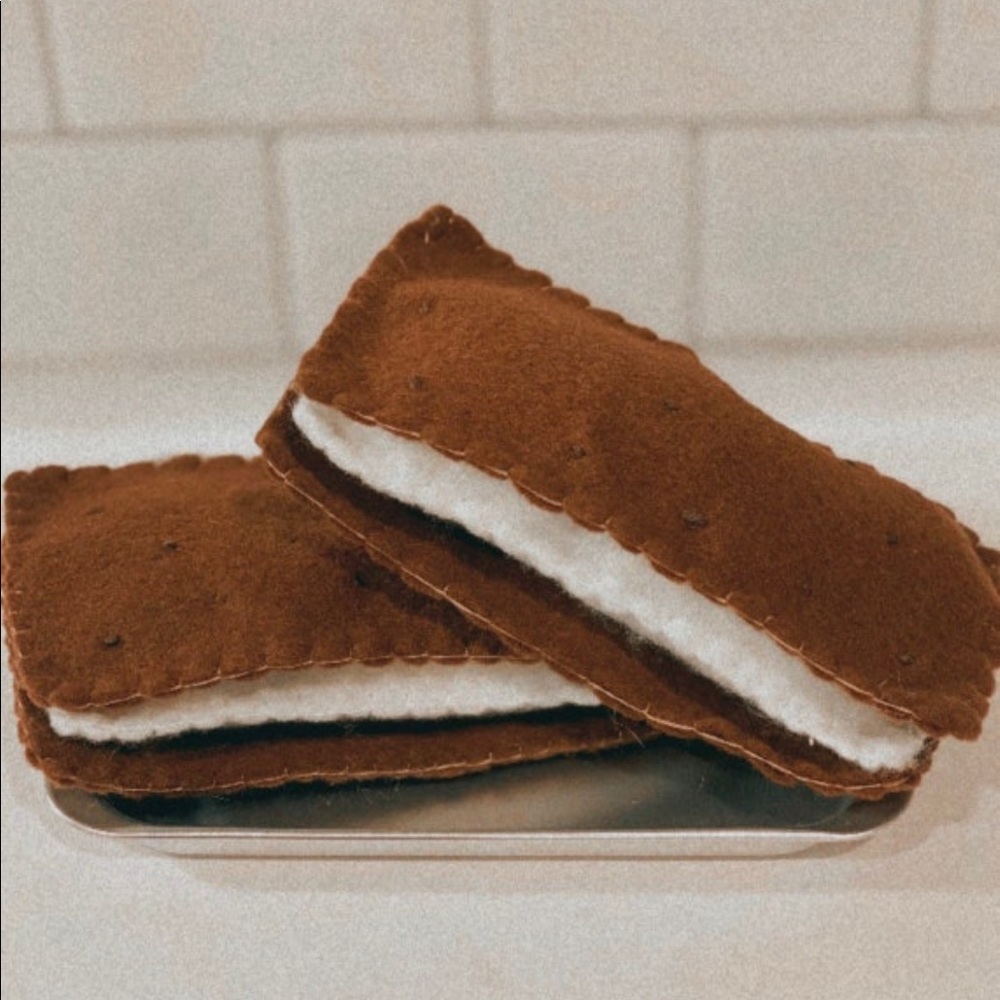 Handmade felt ice cream sandwich